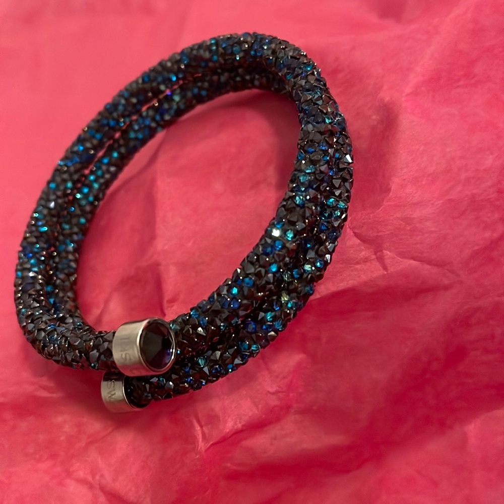 ***Bundle deal 3/$60****   Swarovski crystal wrap bracelet blue crystals